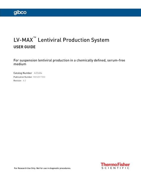 lv max lentiviral production system|lentiviral production system manual.